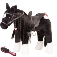 A horse for dolls, black with a comb