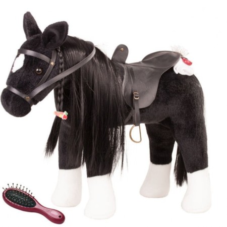 A horse for dolls, black with a comb
