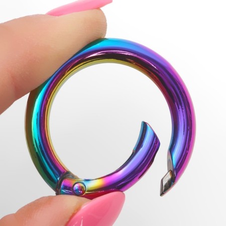 Karabin ring, d = 25/35 mm, thickness - 5 mm, 5 pcs, color gasoline-2