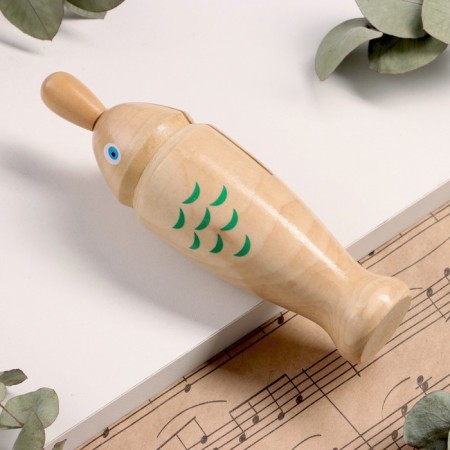 Musical instrument Guiro Music Life wooden, fish-1