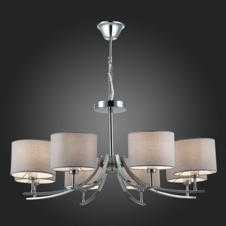Suspended EVOLUCE lamp. Sle105303-08. Linda. 8x40 watts, E14, 77x77x71 cm, chromium color-2
