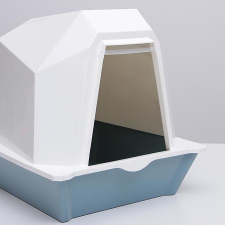Cata toilet curly closed with a scoop, 54 x 37 x 40 cm, white-gray-4