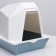 Cata toilet curly closed with a scoop, 54 x 37 x 40 cm, white-gray