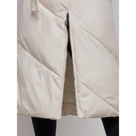 Coat insulated winter female, size 42, light-beige color-11