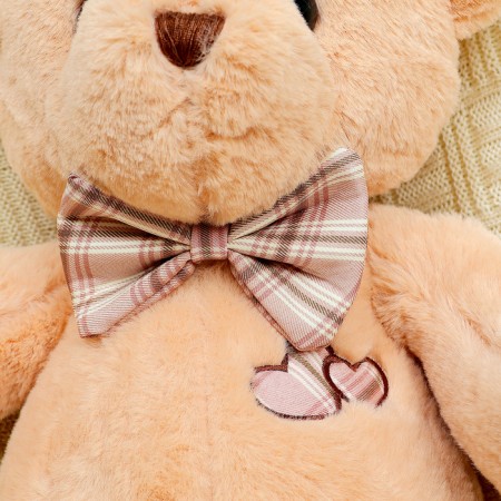 Soft toy "Bear", with a bow, 45 cm, beige color-2