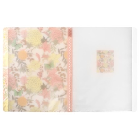Folder with 30 Calligrata "Flowers" A4, plastic, 400 μm, mix-15
