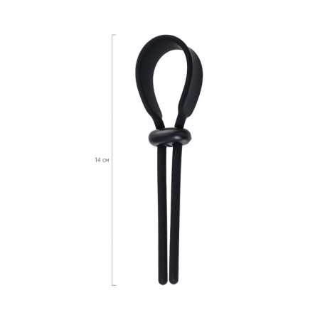 Lasso for penis A-Toys byfa Keb, silicone, black, 14 cm-6