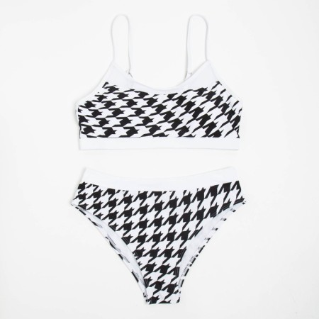 Swimsuit female separate minku color white/black, size 48-8
