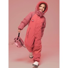 Combiason for girls, height 98 cm, red color