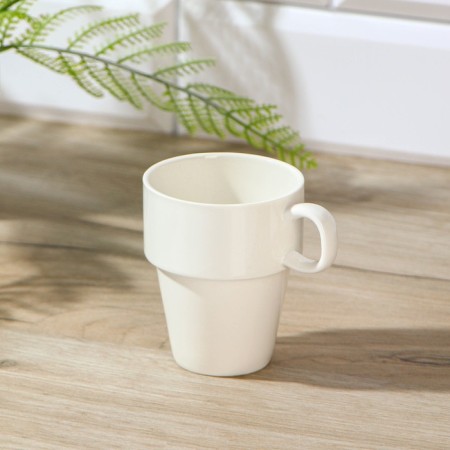 Estet Porcelain Mug, 220 ml, white color-1
