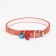Collar "shiny strip", artificial leather, 31 x 1 cm, mix of flowers