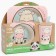 A set of children's dishes "Layer" from bamboo, 5 items: plate, bowl, glass, cutlery
