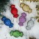 Christmas tree decoration "Fands with sparkles" (set 6 pcs) 3.5x7.5 cm, mix