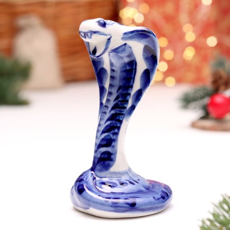 Souvenir "Snake", No. 18, Gzhel, 7 cm
