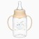 A bottle of feeding "Bunny" 150 ml, cylinder, with handles, beige color