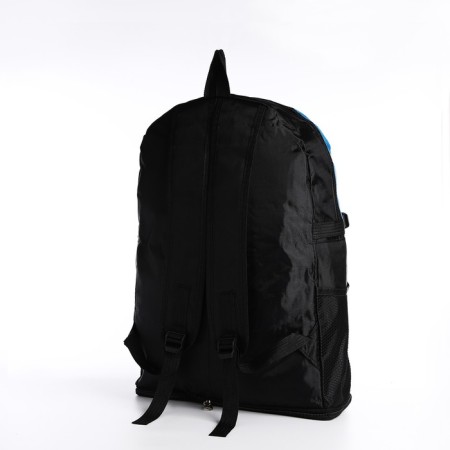 A backpack on a zipper with an increase, 55l, 5 external pockets, blue color-1