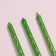 Candles for the cake "Classic" with a stand, 13 cm, 6 pcs, green