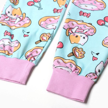 Pajamas for girls, mint color, height 116 cm-4