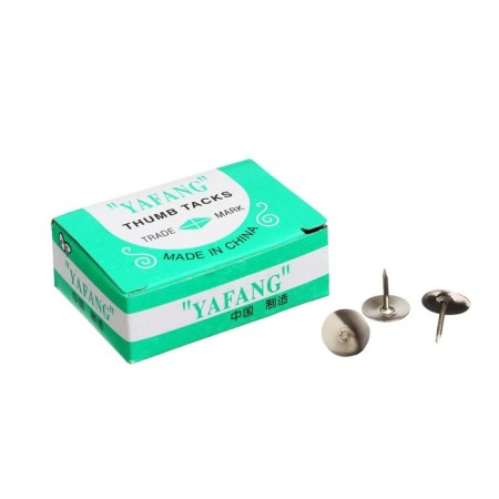 Office buttons 12 x 10 mm., Nickelized in a cardboard box, 50 pieces-1