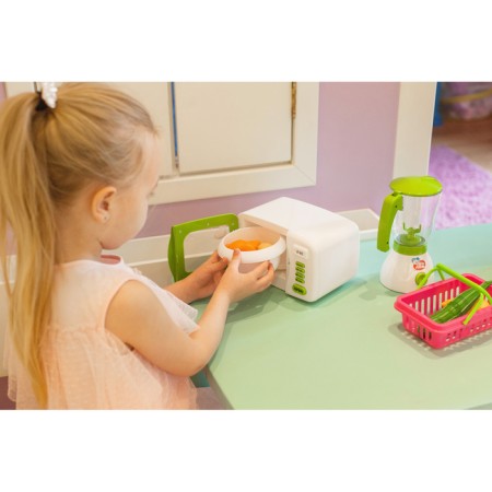 Microwave oven "mini-house", light, stand rotates-1