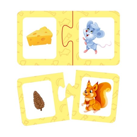 The pair puzzles "Beasts want to eat"-2