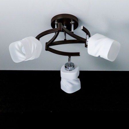 Ceiling chandelier Citilux "Berta" CL126132, 62x62x37 cm, 3x75W, E27, brown color-5