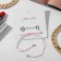 Bracelet Assorted Your Daily Life Flower, light pink color, 7 cm