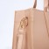 Bag Female Tout with zipper, beige color