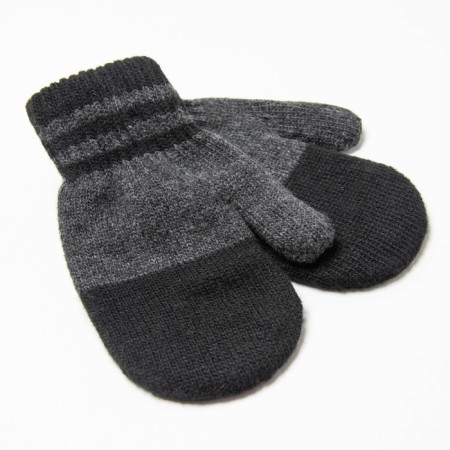 Baby mittens, black color, size 16-1