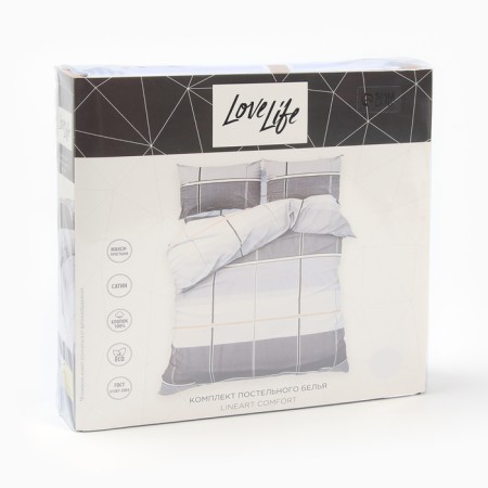 Lovelife Lovelife Linear Comfort 200x217cm bedding, 225x240cm, 50x70cm-2pcs, cotton, satin, 125g/-4