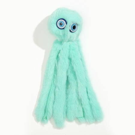 A toy for cats "octopus" from artificial fur, up to 19 cm, mint-3