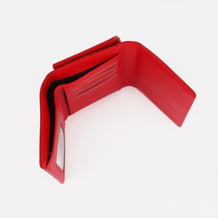 Women's wallet on magnet, red color-3