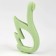 Silicon tosses-massager for teeth "Swan", children's, on a suction cup, Mix colors