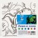 Picture on numbers for children "Dinosaur in the jungle", 15 x 15 cm