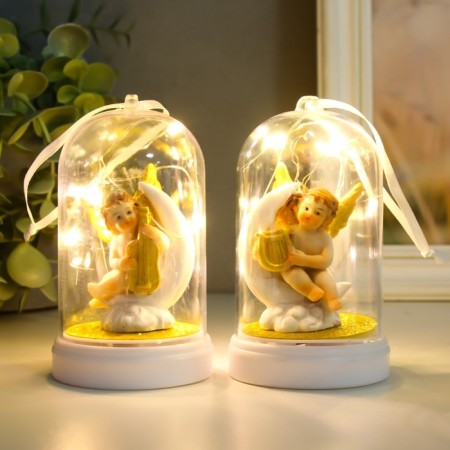 Souvenir Polystone Light "Angel with a musical instrument" MIX 5.8x5.8x10.5 cm