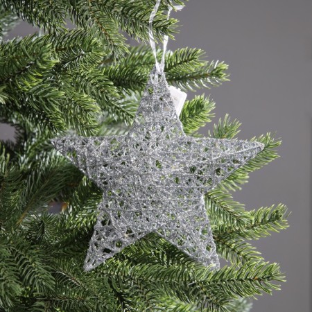 Silver light suspension, 20x20x5 cm, 10 LED, AG13x3 batteries (included), glow warm white-1