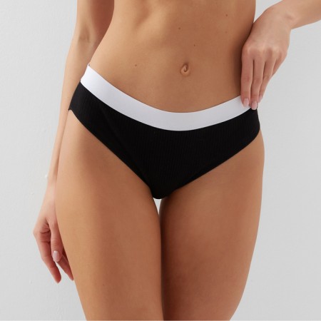 Set of panties slips minku ribbone size 44-46, black color, 3 pcs-1