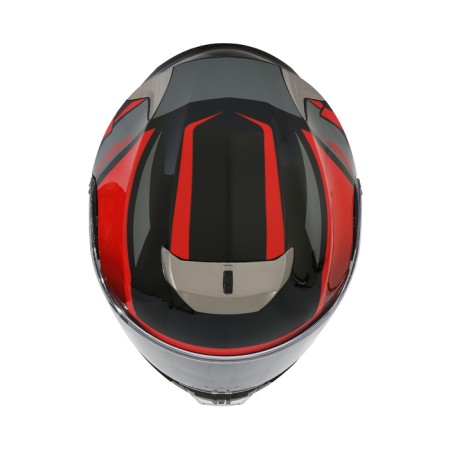 Modular helmet with two visors, size XL (60-61), model-BLD-160E, black and red-9
