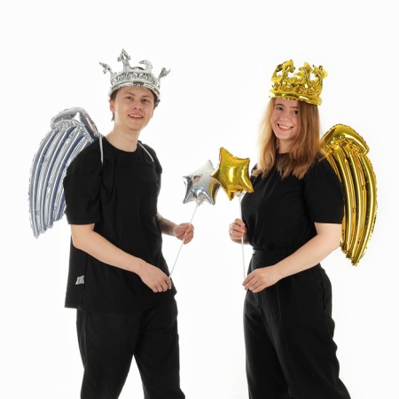 Set of foil balls "Carnival set. Golden ", 3 pcs.-4