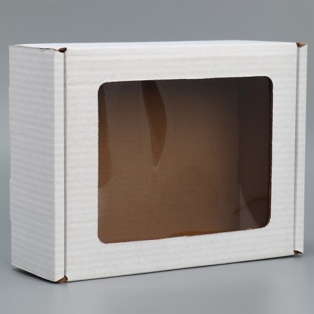Box Gift team with a white window, packaging, 27x10x21 cm-1