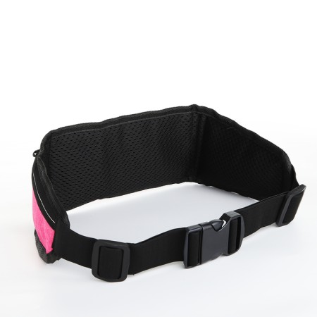 Lightning waist bag, 3 departments, pink color-2