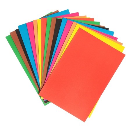 Cardboard of color A4, 16 sheets, 8 colors, in the Parrot folder, coated 240 g/m2-5