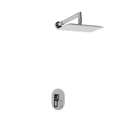 The shower system wasserkraft a12831, built-in, tropical shower, brass/ABS plate, chrome 101201