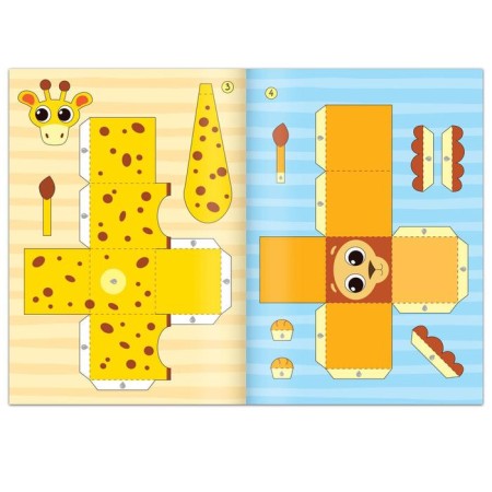 Book-cutting out “Paper animals. Cubes ", 20 p., A4 format-2