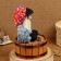 Amulet - brownie "seed on a barrel", h = 25 cm, d = 19, mix