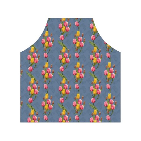 Apron kitchen with a photo print "Spring flowers", adjustable, size OS-2