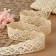 Lace knitted, with lurex, 34 mm × 10 ± 1 m, beige color