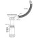 Siphon for washing Grand P12821, 3 1/2 ", with round overflation and screw