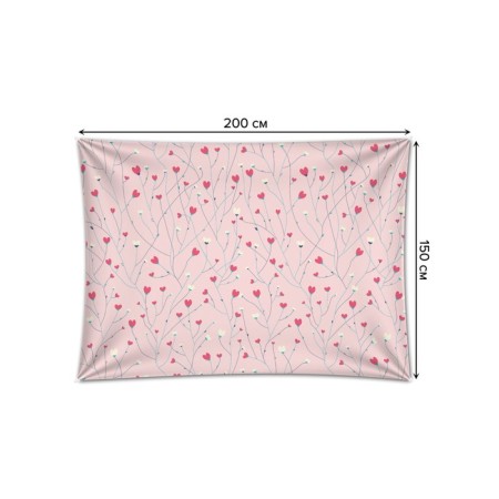 Decorative panel with photo printing "Blooming Love", horizontal, size 150x200 cm-1