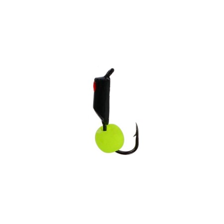 Mormyshka column black, red eye + ball lime, weight 0.6 g-1